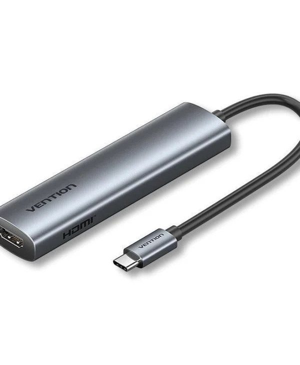 Vention USB-C Docking Station με HDMI PD Γκρι (TGLHB)