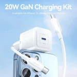 Vention Φορτιστής GaN με Θύρα USB-C και Καλώδιο USB-C - USB-C 20W Power Delivery Λευκός (TZ-FEPW0-EU-01) - Image 4