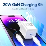 Vention Φορτιστής GaN με Θύρα USB-C και Καλώδιο USB-C - Lightning 20W Power Delivery Λευκός (TZ-FEPW0-EU-02) - Image 6