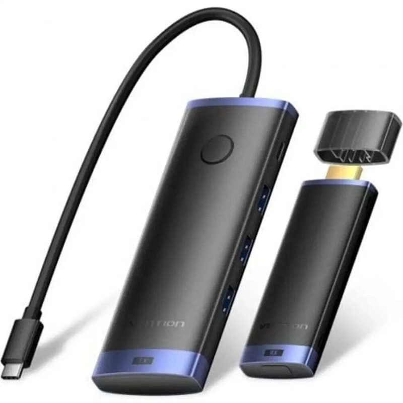 1 Vention USB-C Docking Station με Μαύρο (TPVBB) - Image 1