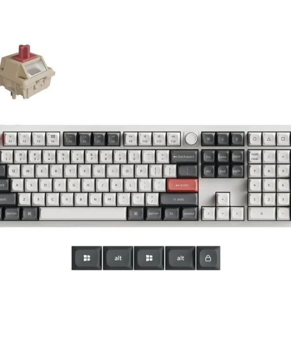 Keychron Q6 Ultra Q6U-P1 Ασύρματο Gaming Μηχανικό Πληκτρολόγιο με Custom διακόπτες και RGB φωτισμό (Αγγλικό US) Λευκό