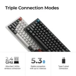 Keychron Q6 Ultra Q6U-P1 Ασύρματο Gaming Μηχανικό Πληκτρολόγιο με Custom διακόπτες και RGB φωτισμό (Αγγλικό US) Λευκό - Image 3