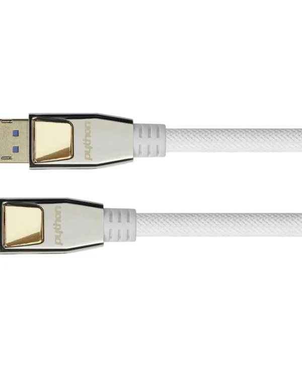 Python Cable DisplayPort male - 3m Λευκό (DP20-PY030W)