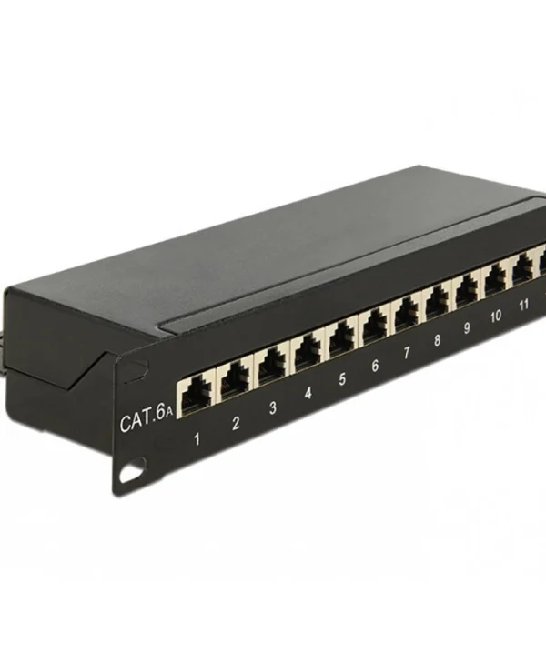 Delock Patch Panel 10" 12 Ports Cat.6a Black Delock 43310