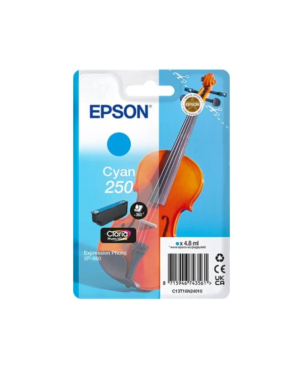 Epson 250 Γνήσιο Μελάνι Εκτυπωτή InkJet Κυανό (C13T16N24010)