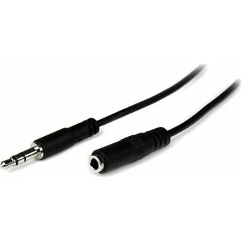StarTech Καλώδιο Ήχου 3.5mm male - 3.5mm female Μαύρο 1m με Επίχρυσους Ακροδέκτες MU1MMFS