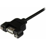 StarTech USB 2.0 Panel Mount USB-A male - USB-A male Μαύρο 0.3m (USBPNLAFAM1) - Image 2