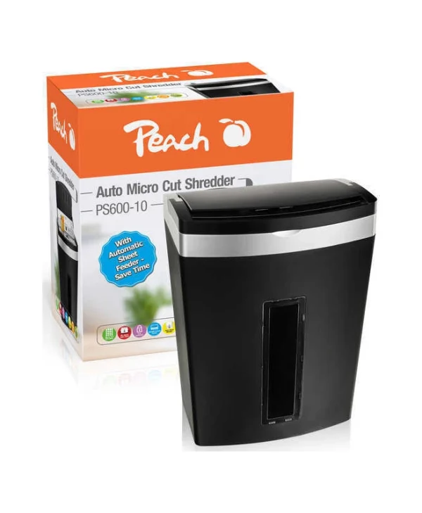 Peach Καταστροφέας Εγγράφων PS600-10 Micro Cut 7 Φύλλων με Κάδο 30lt