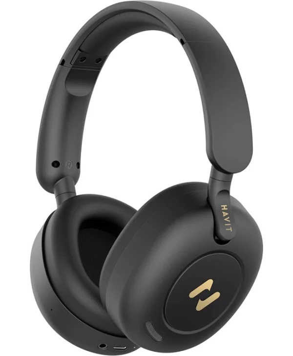 Havit H655BT Pro Ασύρματα / Ενσύρματα Over Ear Ακουστικά με 80 ώρες Λειτουργίας Μαύρα H655BT PRO czarne