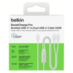 Belkin Boostcharge Pro USB 2.0 Cable USB-C male - USB-C 140W Λευκό 1.5m CAC004hq1.5MWH CAC004HQ1.5MWH - Image 7