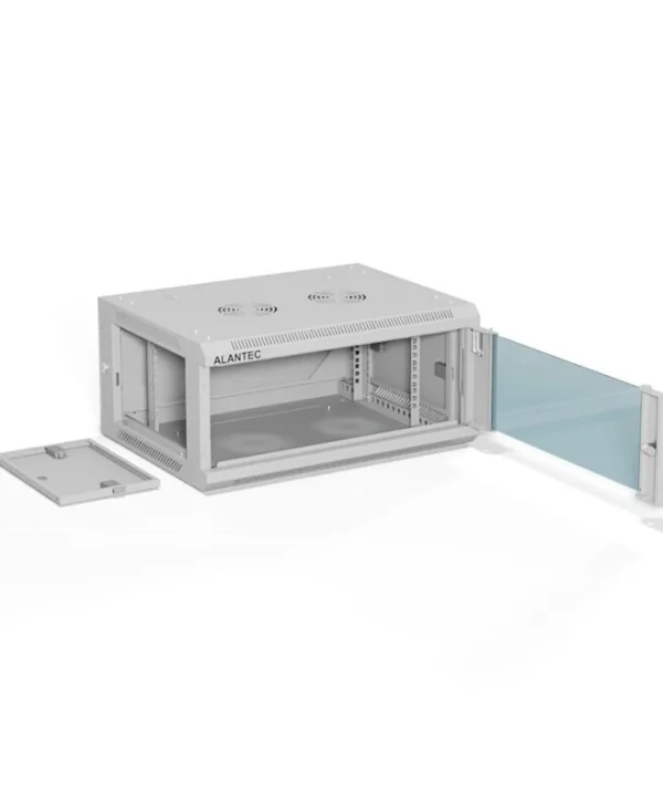 A-LAN Επιτοίχια Καμπίνα Rack 19U Γκρι SW-4U-600-450-01-SA