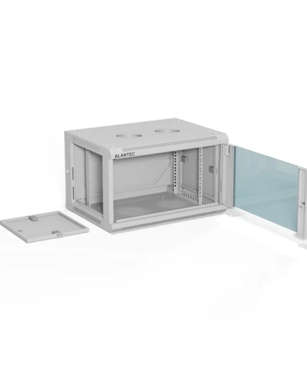 A-LAN Επιτοίχια Καμπίνα Rack 19U Γκρι SW-6U-600-450-01-SA