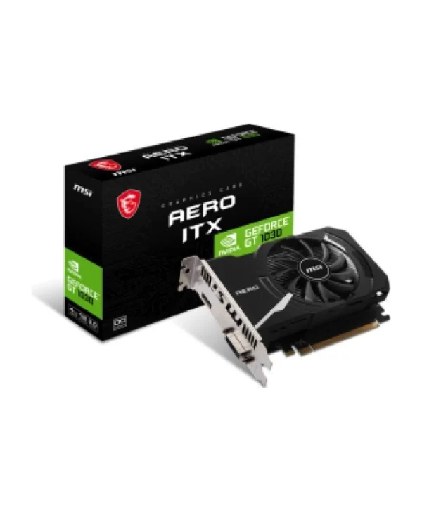 MSI GeForce GT 1030 4GB GDDR4 AERO ITX 4GD4 OC Κάρτα Γραφικών 4711377107556