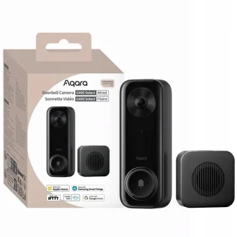 Aqara Σετ Θυροτηλεόρασης Wi-Fi Συμβατό με Alexa, Google Home και Apple HomeKit Μαύρο DB-C03D