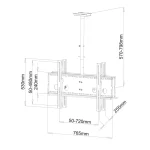 Art AR-21D Βάση Τηλεόρασης Οροφής με Βραχίονα έως 65" Μαύρο RAMT AR-21D - Image 2