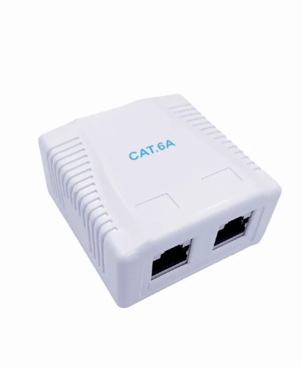 Cablexpert Cat6a Ftp Double Port Surface Mount Box White NCAC-2F6A-01