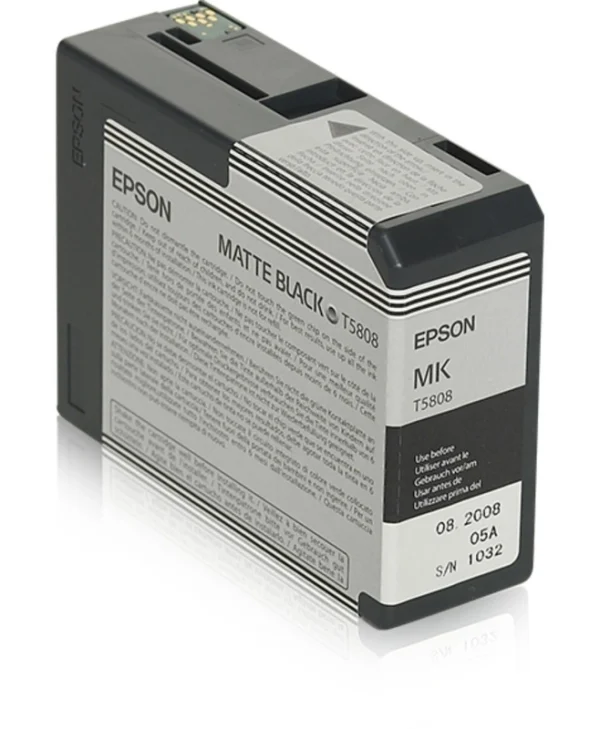 Epson T5808 Γνήσιο Μελάνι Εκτυπωτή InkJet Matte Μαύρο (C13T58080N)