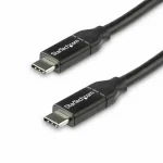 StarTech USB 2.0 Cable USB-C male - USB-C 100W PD Μαύρο 0.5m USB2C5C50CM