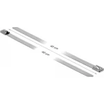 DeLock Δεματικά Καλωδίων Πλαστικά 400mmx7.9mm σε Ασημί χρώμα (10τμχ) (18773)