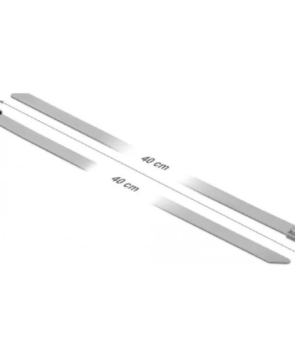 DeLock Δεματικά Καλωδίων Πλαστικά 400mmx7.9mm σε Ασημί χρώμα (10τμχ) (18773)