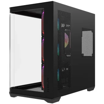 Krux Tano Gaming Midi Tower Κουτί Υπολογιστή με Πλαϊνό Παράθυρο και ARGB Φωτισμό Μαύρο KRXD015