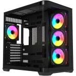 Krux Tano Gaming Midi Tower Κουτί Υπολογιστή με Πλαϊνό Παράθυρο και ARGB Φωτισμό Μαύρο KRXD015 - Image 2