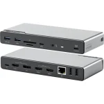Alogic USB-C Docking Station με HDMI/DisplayPort 4K PD και σύνδεση 4 Οθονών Γκρι (DUCDV4)