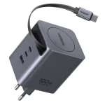 Ugreen Φορτιστής GaN με Θύρα USB-A και 2 Θύρες USB-C και Καλώδιο USB-C 100W Power Delivery Γκρι (X616) 65828 - Image 5
