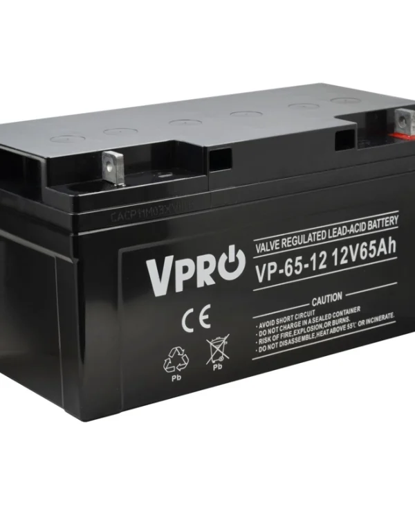 Volt Polska Μπαταρία UPS με Χωρητικότητα 65Ah και Τάση 12V 1τμχ 6AKUAGM065