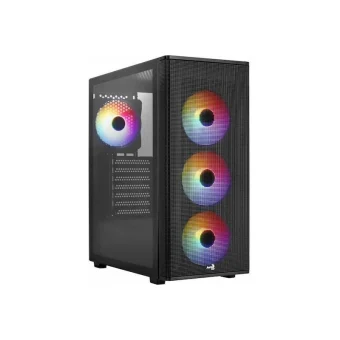 Aerocool B310A Flow-G-BK-v1 Gaming Midi Tower Κουτί Υπολογιστή με Πλαϊνό Παράθυρο Μαύρο ACCS-BD03043.11