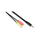 Good Connections Καλώδιο Ήχου 3.5mm male - 2x 3.5mm female Χρυσό 0.2m με Επίχρυσους Ακροδέκτες AD-HS03