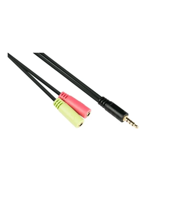 Good Connections Καλώδιο Ήχου 3.5mm male - 2x 3.5mm female Χρυσό 0.2m με Επίχρυσους Ακροδέκτες AD-HS03