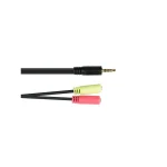 Good Connections Καλώδιο Ήχου 3.5mm male - 2x 3.5mm female Χρυσό 0.2m με Επίχρυσους Ακροδέκτες AD-HS03 - Image 2