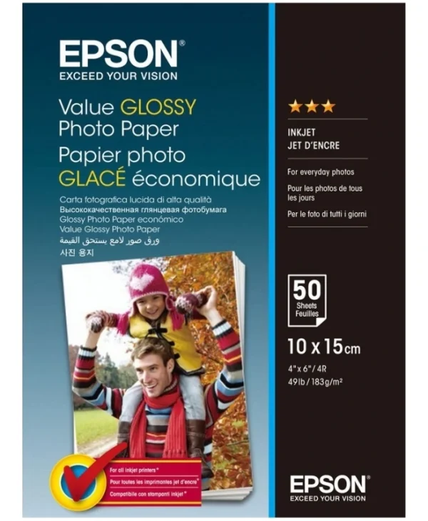 Epson Value Glossy Photo Paper A6 183gr 50 Φύλλα C13S400038
