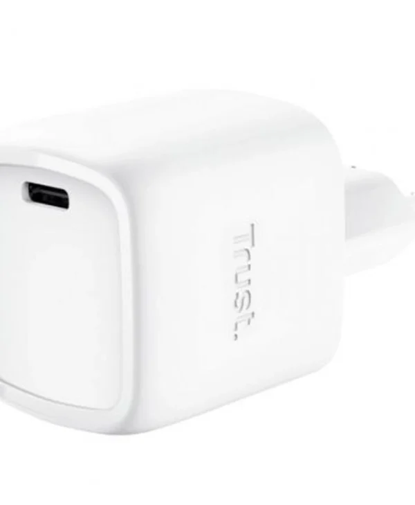 Trust Φορτιστής Χωρίς Καλώδιο GaN με Θύρα USB-C 30W Power Delivery Λευκός (Maxo) 25520
