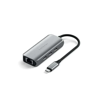 Satechi Hub 3 Θυρών USB 3.2 με σύνδεση USB-C / Ethernet Γκρι ST-H3C25EM