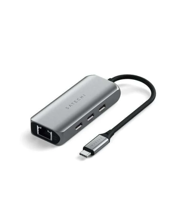 Satechi Hub 3 Θυρών USB 3.2 με σύνδεση USB-C / Ethernet Γκρι ST-H3C25EM