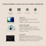 Satechi Ασύρματο Bluetooth Πληκτρολόγιο για Tablet Αγγλικό US Μπεζ ST-KOTGW-EN - Image 3