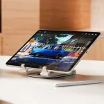 Twelve South Foldable Adjustable Desktop Curve Mini Dune Support Tablet Ipad Silver TS-2564 - Image 4