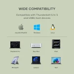 Satechi Ultra-slim Aluminum Type-C USB-C Docking Station με Ασημί ST-EU4SNSS - Image 6