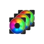 Fractal Design Prisma AL-14 Case Fan 140mm (1000rpm / 63.33cfm) με ARGB Φωτισμό και Σύνδεση 3-Pin 3τμχ FD-FAN-PRI-AL14-3P - Image 2