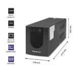 Qoltec FR UPS Line-Interactive 1500VA 900W με 4 Πρίζες 53776 - Image 2