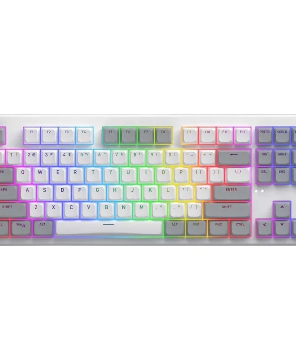 HATOR Rockfall 3 Ασύρματο Gaming Μηχανικό Πληκτρολόγιο Tenkeyless με Hator Aurum Orange διακόπτες και RGB φωτισμό (Αγγλικό US) Λευκό 29052