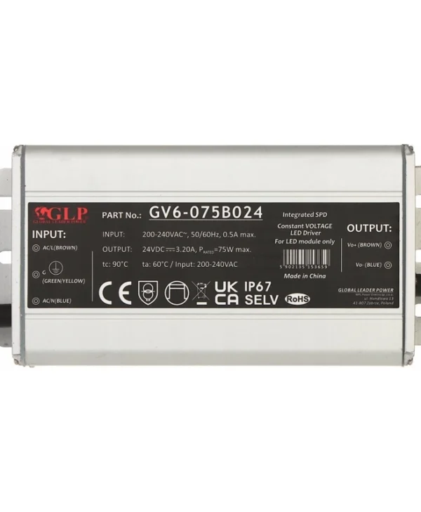 GLP Τροφοδοτικό Συστημάτων CCTV GV6-24V/3.2A