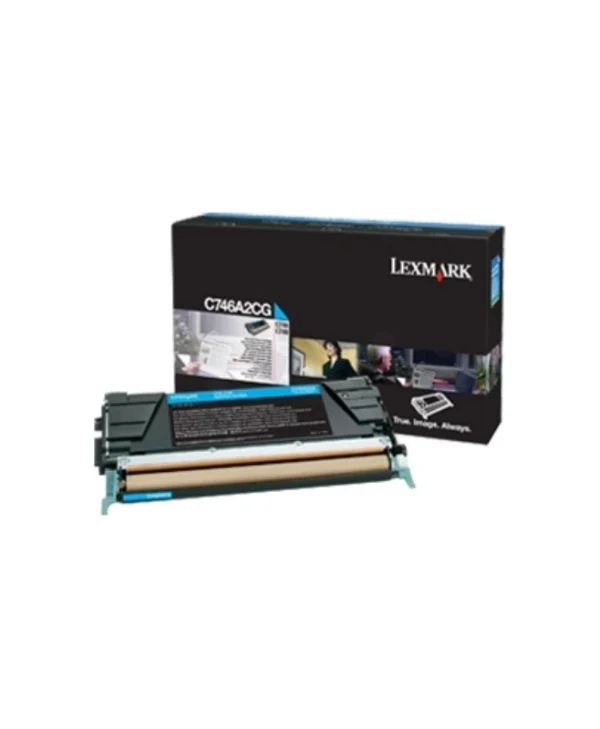 Lexmark C746A3CG Γνήσιο Toner Laser Εκτυπωτή Κυανό 7000 Σελίδων C746A3CG