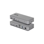 StarTech USB-C Docking Station με HDMI/DisplayPort 4K PD Ethernet Γκρι (199UE-USBC-DOCK)