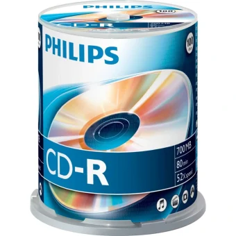 Philips Cr7d5nb00 Εγγράψιμα CD-R 52x 700MB Cake Box 100τμχ 306005