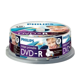 Philips DM4S6B25F Εγγράψιμα DVD-R 16x 4.7GB Cake Box 25τμχ DM4S6B25F/00