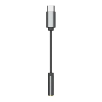 KZ USB 2.0 Cable USB-C male - 3.5mm Γκρι 0.11m AM01