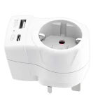 Skross United Kingdom Type G Travel Adapter Usb-a Usb-c 20w White 1.500283-E